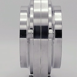 Nerezová klapka přímá, navařovací typ S-S DN100 (104x2mm)