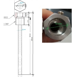 Teploměrová jímka, délka 150 mm, závit 1/2"