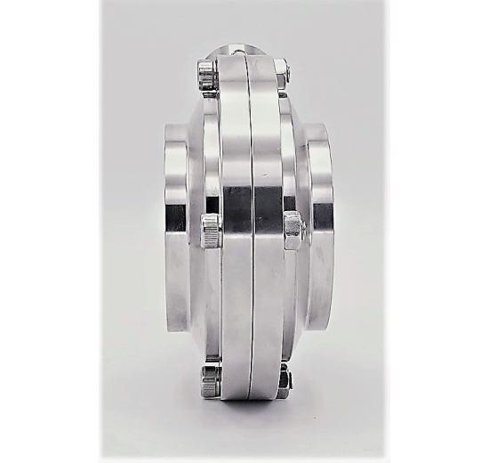 Nerezová klapka přímá, navařovací typ S-S DN80 (85x2mm)