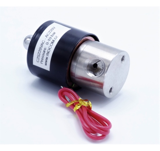 nerezový elektromagnetický ventil 2/2, AC 220 V, připojení G 1/8"