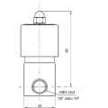 Nerezový elektromagnetický ventil 2/2, G 1/4", AC24V, NC