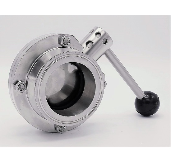 Nerezová klapka přímá, clamp typ C-C | DN65_180 (K91)