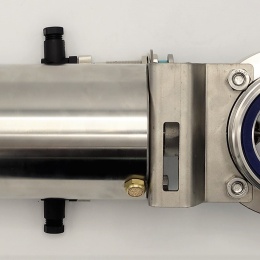 Nerezová klapka přímá DN50, závitová typ G-G, s pneumatickým pohonem