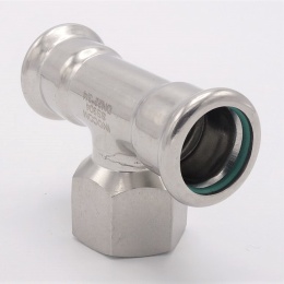 T-kus, lisovací F/F(závit vnitřní)/F 22_3/4"_22, nerez