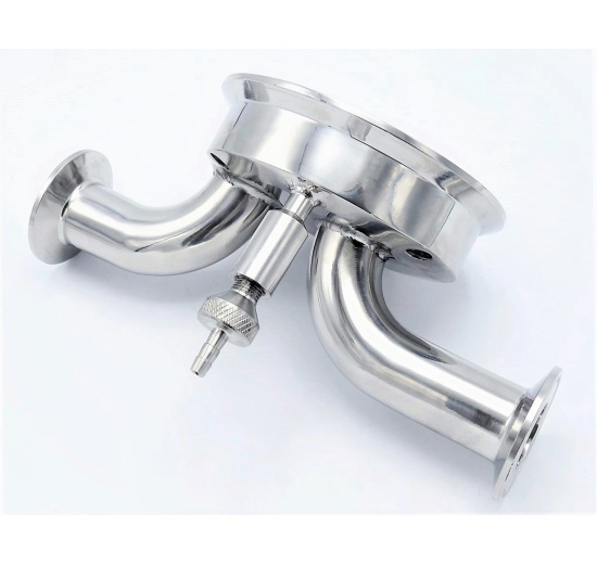 filtrační těleso - vstup a výstup clamp