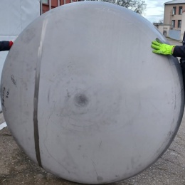 Nerezové klenuté dno, DN1800, 4.5 mm