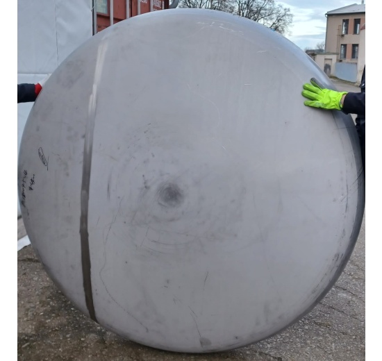 Nerezové klenuté dno, DN1800, 4.5 mm