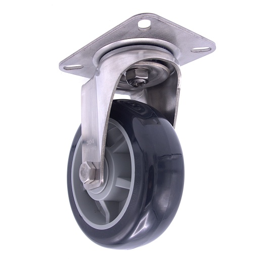 Kolečka transportní, nerezová, průměr 150 mm s upínací deskou