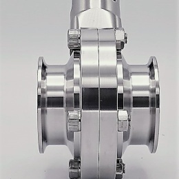 Nerezová klapka přímá, clamp typ C-C DN80 (límeček 106mm)