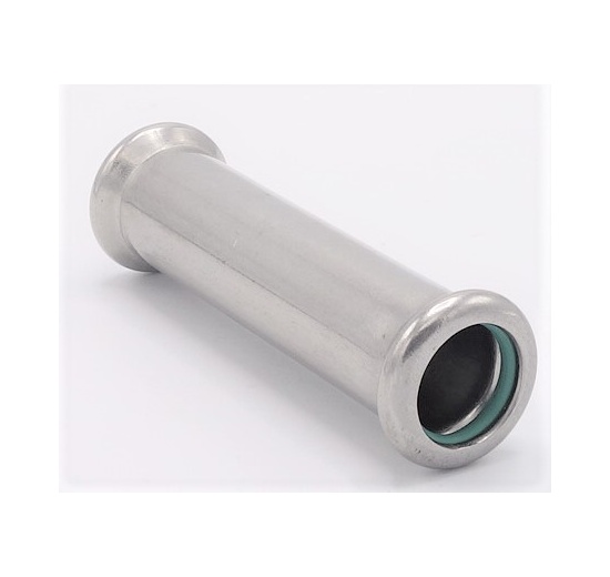 Hrdlo lisovací prodloužené 15 mm, nerezové