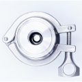 zpětná klapka z nerezové oceli 1.4301 (AISI 304), norma CLAMP DIN32676, dvoudílná