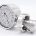 Tlakoměr s oddělovací membránou, potravinářské šroubení DIN 11851, číselník 100 mm,matice DN32, 0-10 bar