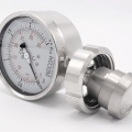 Tlakoměr s oddělovací membránou, potravinářské šroubení DIN 11851, číselník 100 mm,matice DN32, 0-2,5 bar