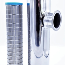 trubkový filtr DN 65 a filtrační štěrbinové síto (průlina 0,55 mm)