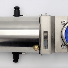 Nerezová klapka přímá DN40, závitová typ G-G, s pneumatickým pohonem