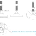 Stavitelné nohy kloubové celonerezové D100 M20 100 mm_rozměry