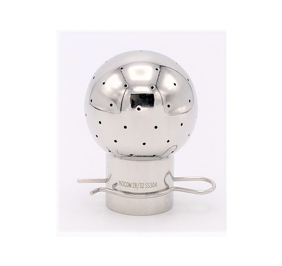 Fixní mycí hlavice navařovací, na závlačku, připojení 28.2/32 mm, průměr koule 53 mm