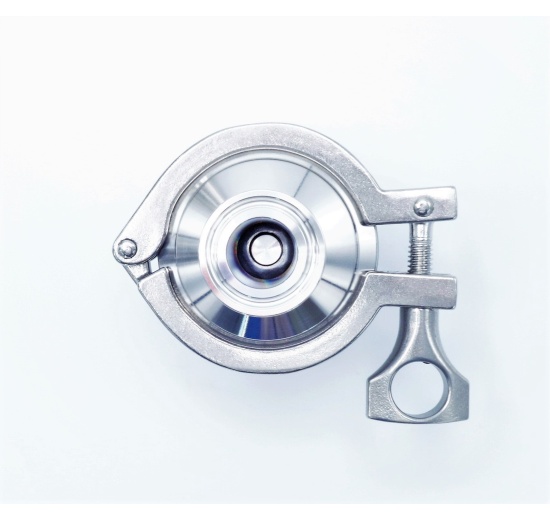 nerezová zpětná klapka DN20, límeček 34 mm, clamp připojení