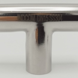 T kus dlouhý, navařovací DN15, vnější průměr 18 mm x síla stěny 1,5mm)