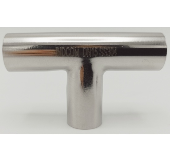 T kus dlouhý, navařovací DN15, vnější průměr 18 mm x síla stěny 1,5mm)