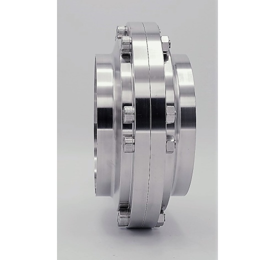 přímá klapka nerezová, navařovací typ S-S DN125