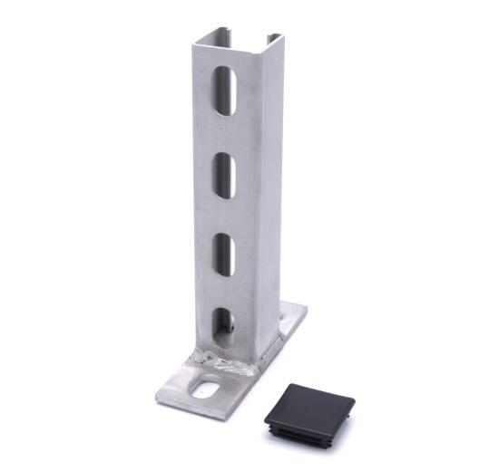 Konzola montážní nerezová 200 mm s plastovou krytkou