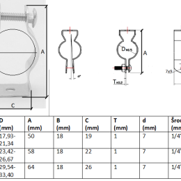 držák instalační trubky