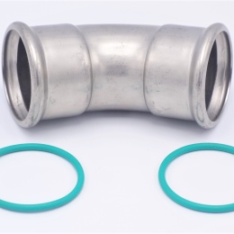 Koleno 45°, lisovací, nerezová ocel