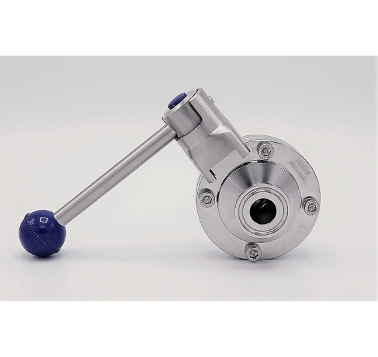 Nerezová klapka přímá, clamp typ C-C DN20 (límeček 34mm)