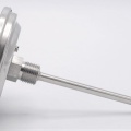 Celonerezový bimetalový teploměr s ponorným dříkem, závitový (1/2”), 0-100℃, 150 mm