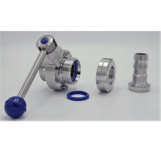 Nerezová klapka přímá, závitová typ G-G  DN25