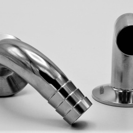 Clamp hadicový adaptér  90° DN20, CLAMP límeček 50.5 mm