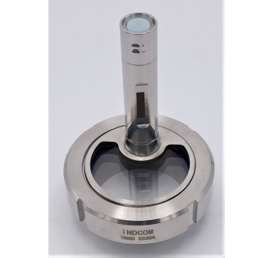 Průhledítko maticové s osvětlením LED, navařovací, DN80