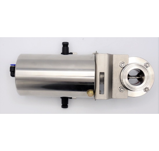 Nerezová klapka přímá, pneumaticky ovládaná, typy C-C DN40