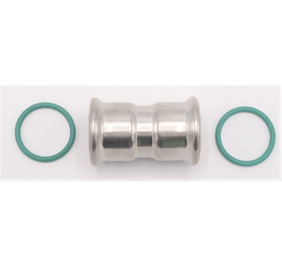 nerezové hrdlo (spojka), lisovací, F 28 mm