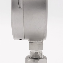 Tlakoměr s oddělovací membránou, potravinářské šroubení DIN 11851, číselník 100 mm,matice DN25, -1/1,5 bar