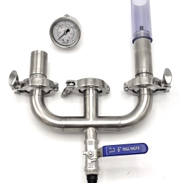 Hradící přístroj  Potrubní armatury a díly regulaci přetlaku během kvašení piva