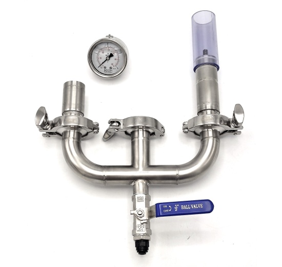 Hradící přístroj  Potrubní armatury a díly regulaci přetlaku během kvašení piva