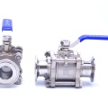 Nerezový kulový kohout s plným průtokem, třídílný, CLAMP DN25 (K50.5)
