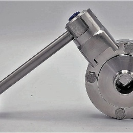 Nerezová klapka přímá, navařovací typ S-S  DN20 (22x1.5 mm)