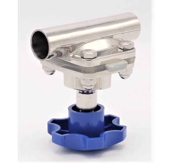 Membránový ventil, navařovací S-S, Silikon | DN20(22x1,5mm)