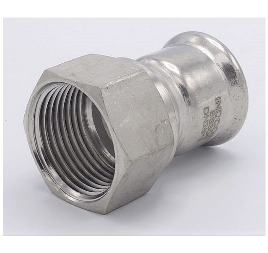 Přechodka lisovací/závit vnitřní 28 mm_1", nerez