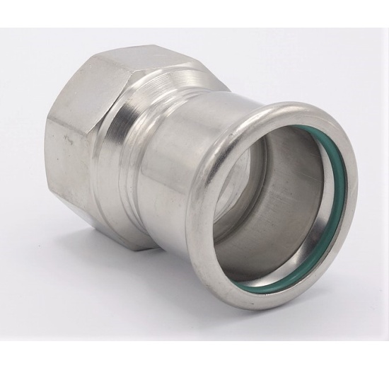 Přechodka lisovací/závit vnitřní 42 mm_1 1/2", nerezová