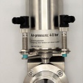 Nerezová klapka přímá, clamp typ C-C, s pneumatickým pohonem DN50