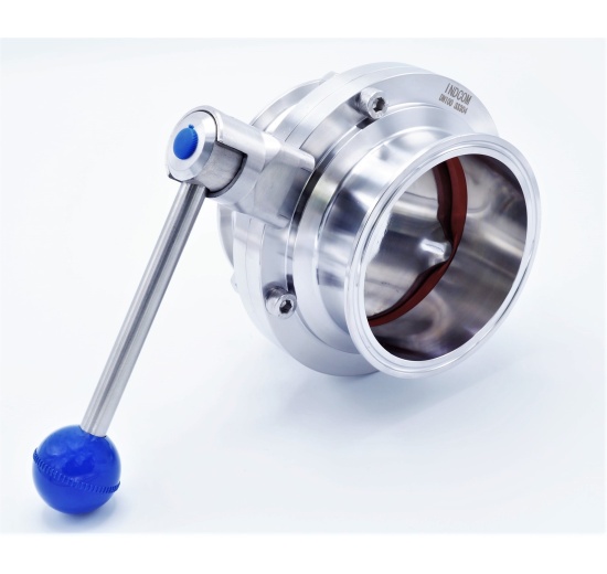 motýlová uzavírací klapka, typ clamp, DN 100