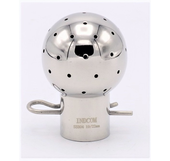 Fixní mycí hlavice na závlačku, připojení 19/22 mm, koule průměr 37 mm