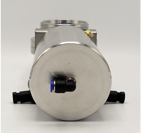 Nerezová klapka přímá DN50, závitová typ G-G, s pneumatickým pohonem