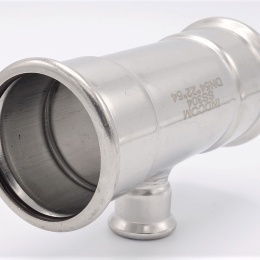 T-kus, lisovací,redukovaný, F/F/F 54_22_54, nerezová ocel