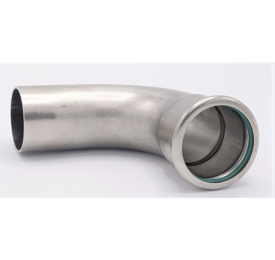 Koleno 90°, lisovací, F/M 42 mm, nerez