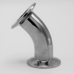 nerezové CLAMP DIN 32676 koleno 45° DN25 límeček 50.5 mm